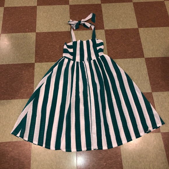 Anthropologie Dresses & Skirts - Anthro Vtg fit flare halter striped midi dress sm Anthropologie Dresses & Skirts - Anthro Vtg fit flare halter striped midi dress sm